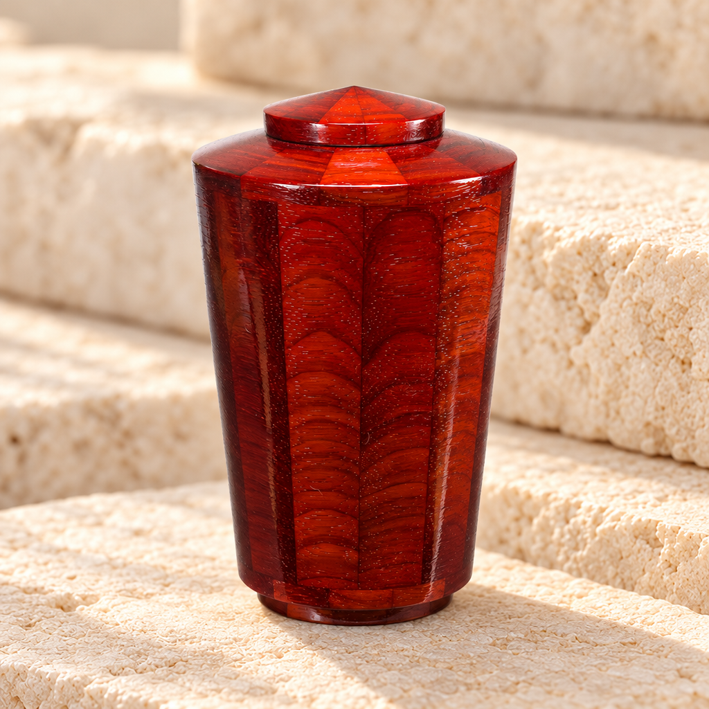 Small Joy Urn in Padauk — main — evr5349
