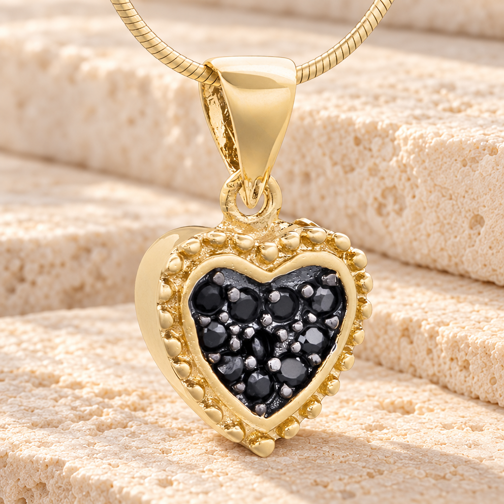 Gold Plated Merry Heart Cremation Jewelry — main — evr6491g