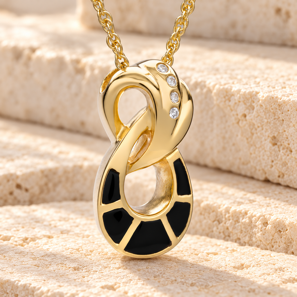14K Gold Plated Everlasting Infinity Urn Keepsake — main — evr202gv