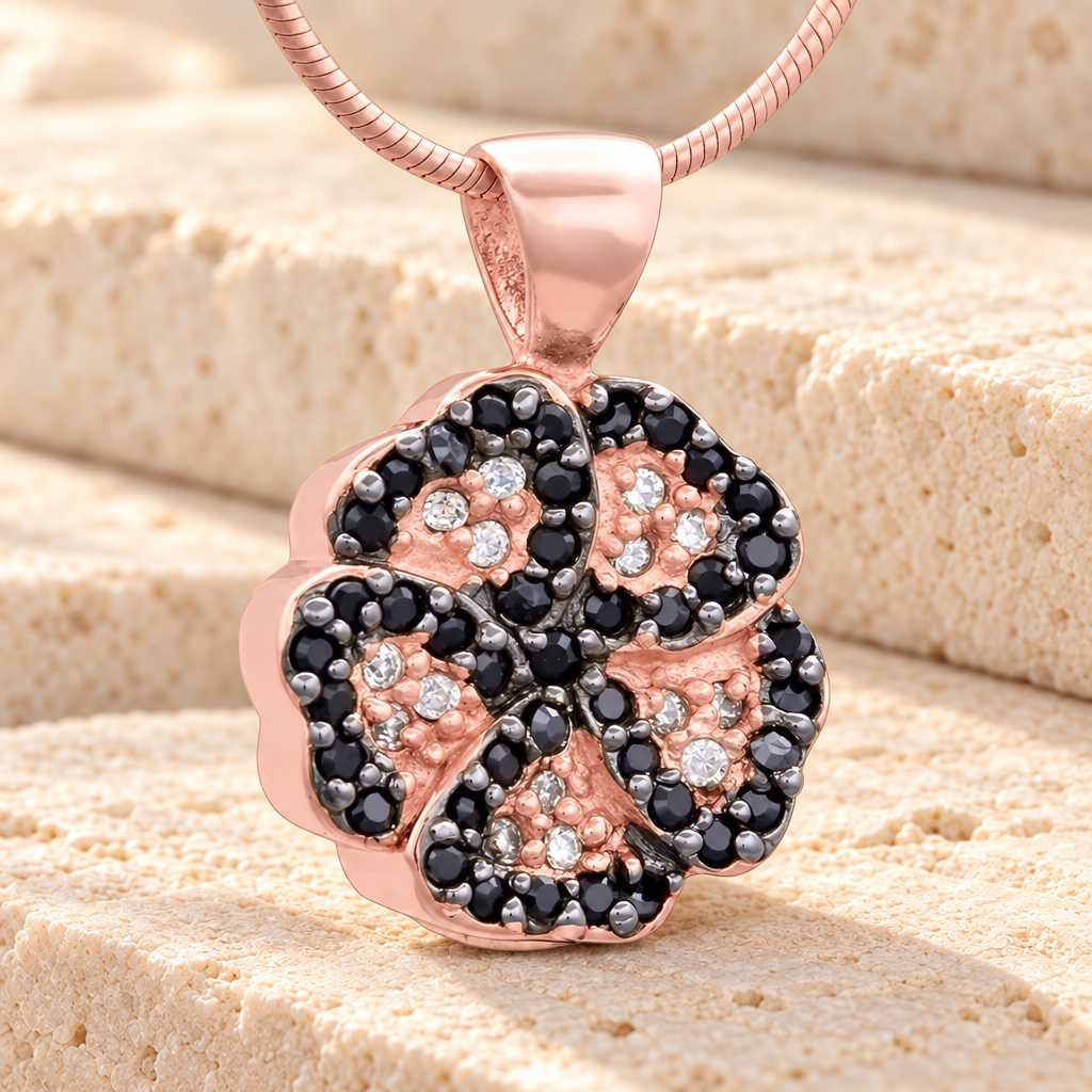Rose Gold Pansy Cremation Jewelry — main — evr6492rg