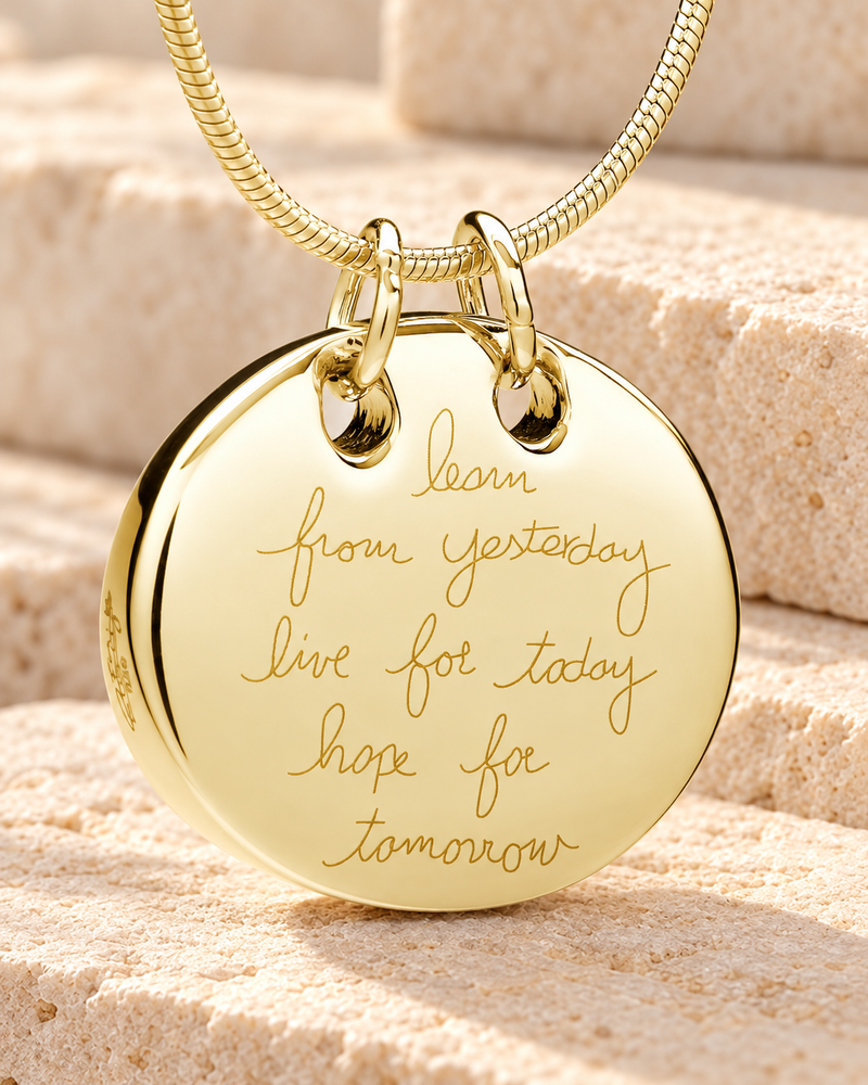 Gold Plated Wisdom Forever Sealed Memorial Jewelry