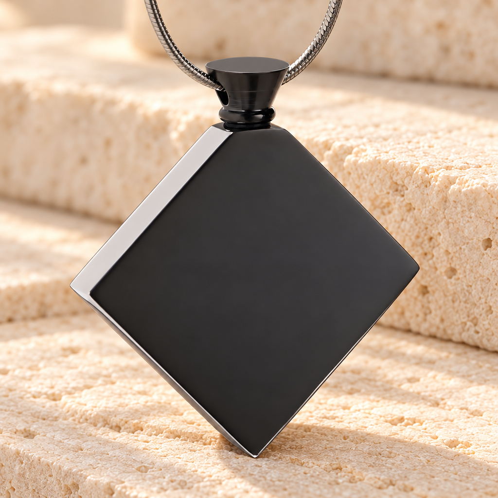 Black Quaint Diamond Urn Pendant — main — evr1509bk