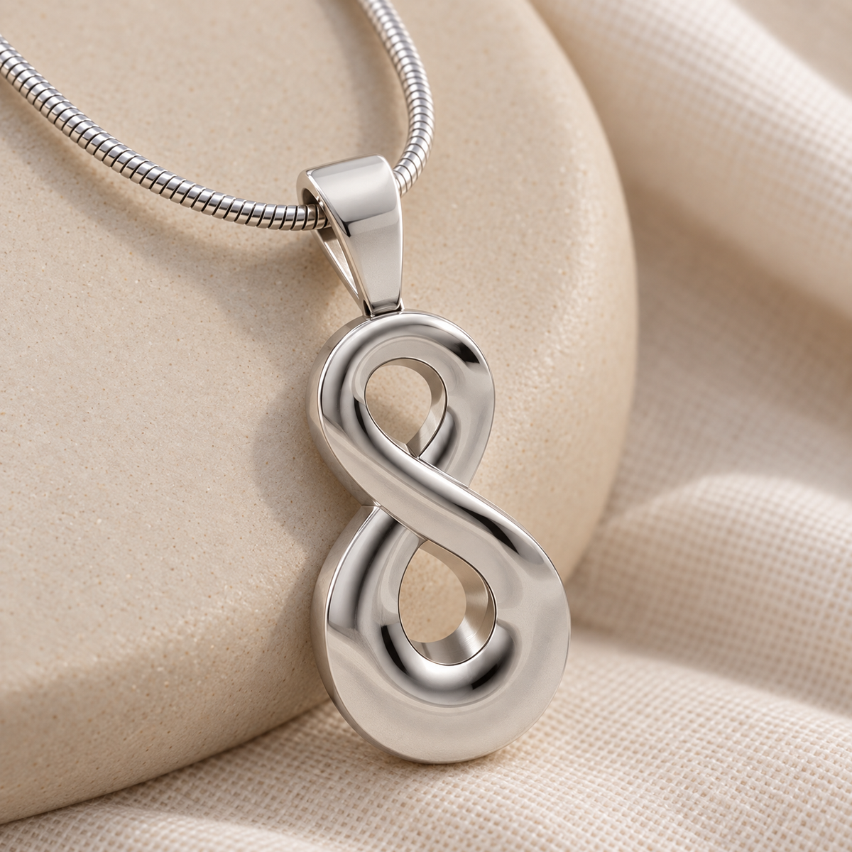 Solid 14K White Gold Giving Forever Sealed Cremation Jewelry — alternate view — evr6450wgfs