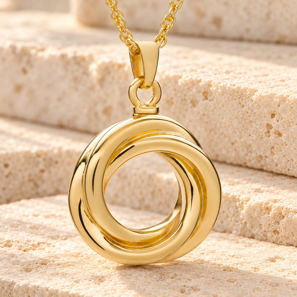 14K Gold Ringed Eternity Funeral Jewelry — main — evr873kg