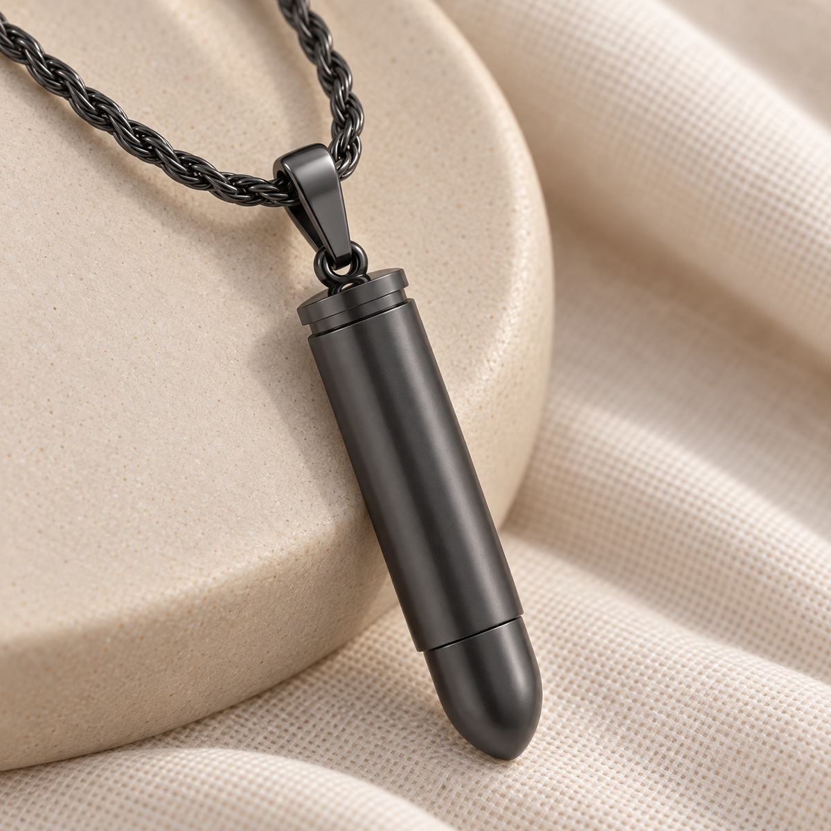 Black Bullet Forever Sealed Memorial Jewelry — alternate view — evr6766bfs