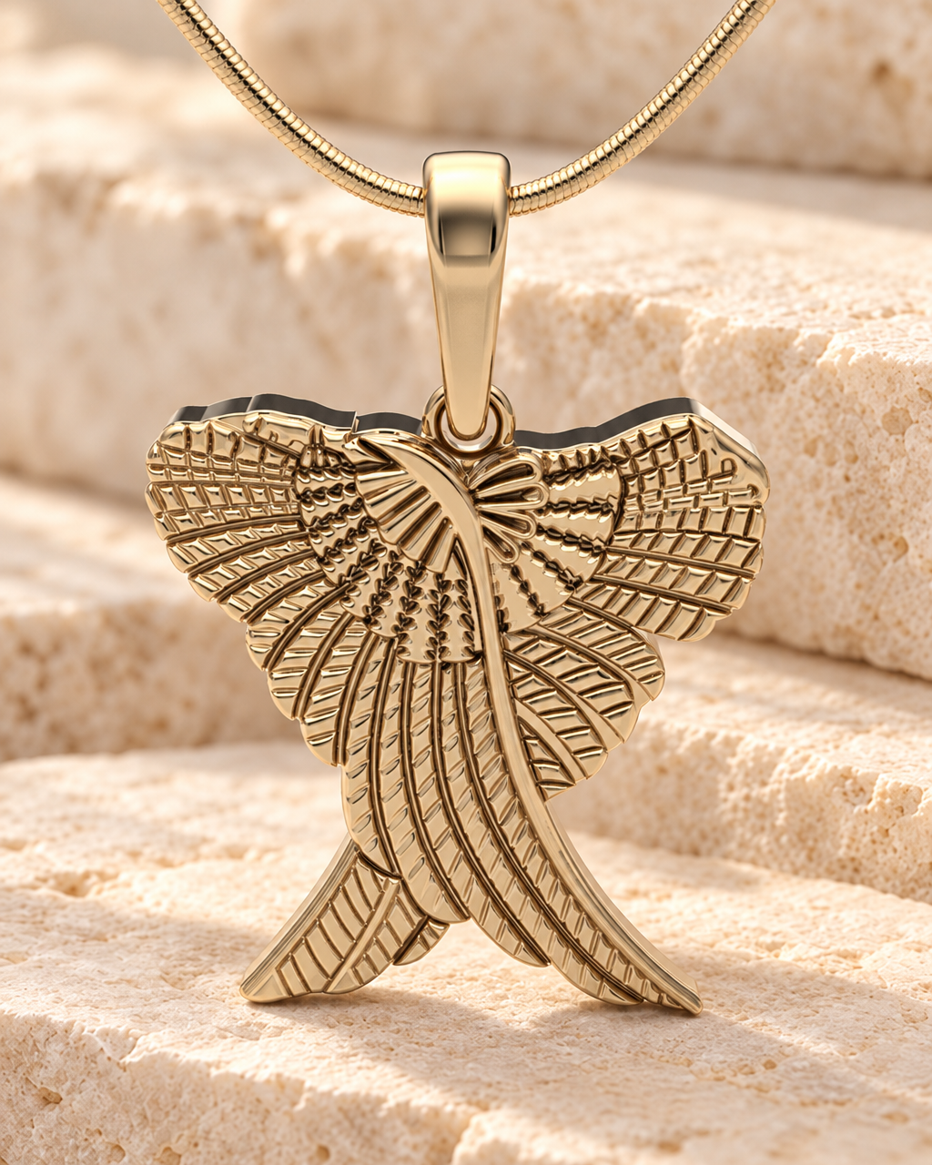 Solid 14K Gold In Peace Forever Sealed Urn Pendant — main — evr6765kgfs