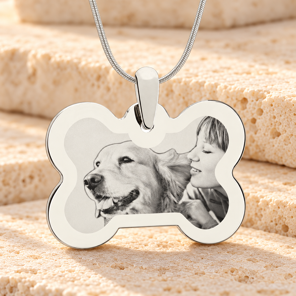 Bone Photo Engraved Silver Pet Keepsake — main — evr6405s
