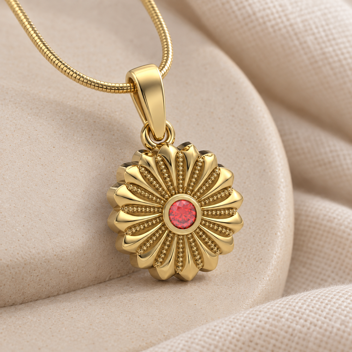 Gold Plated Birthstone Flowers Forever Sealed Memorial Jewelry — alternate view — evr20004gfs