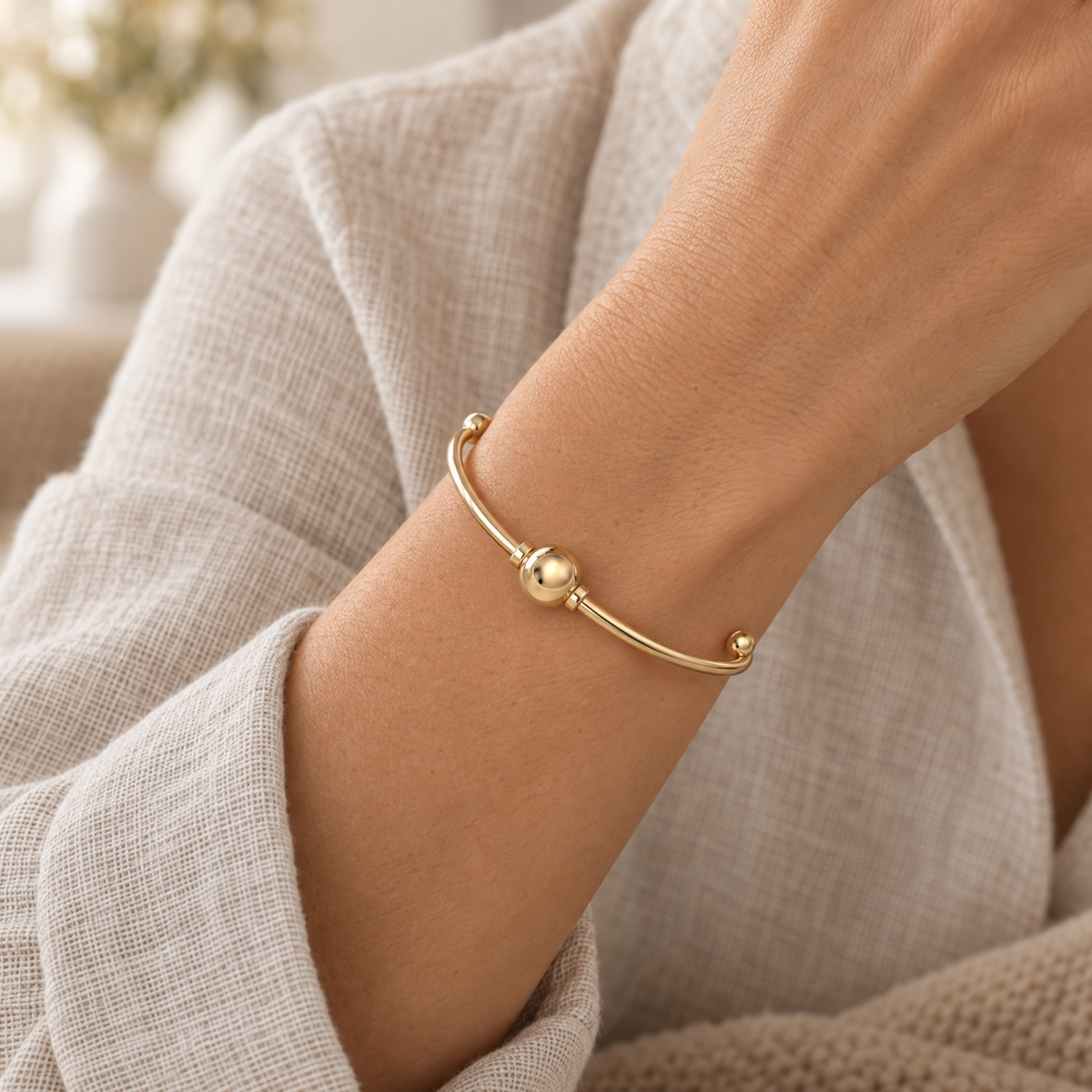 Solid 14K Gold Fixed Cape Forever Sealed Memorial Bracelet — lifestyle — evr20069kgfs