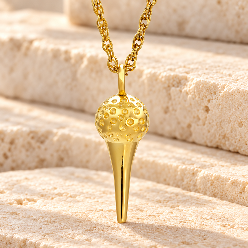 14K Gold Plated Golf Tee Cremation Cremation Keepsake — main — evr185gv