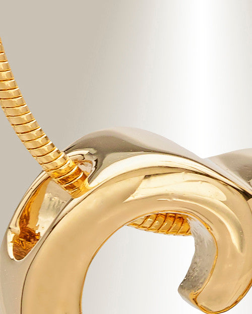 14K Gold Folded Heart Memorial Jewelry