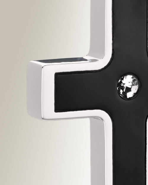 Black Stainless Dependable Cross Cremation Jewelry