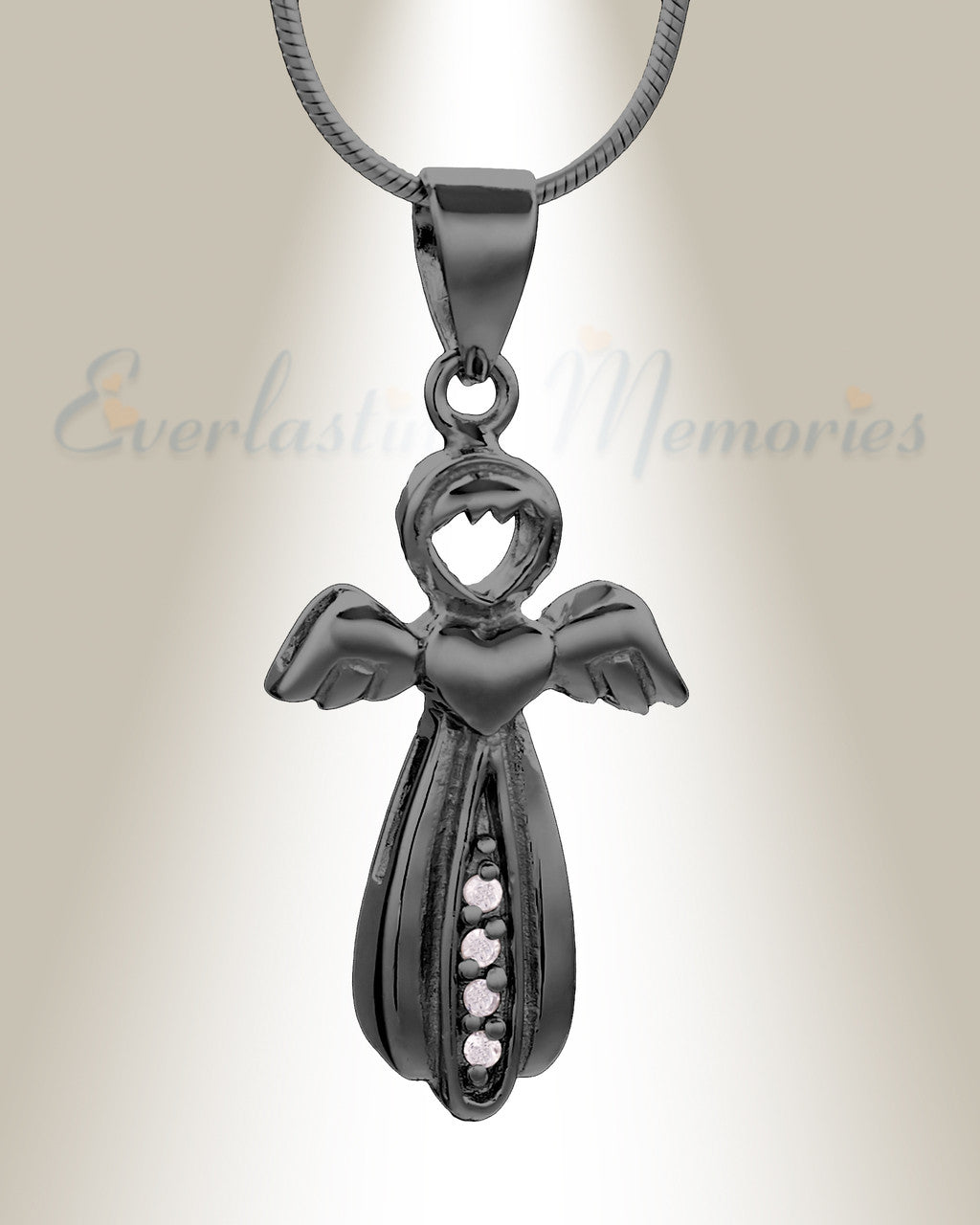 Black Virtuous Angel Memorial Jewelry
