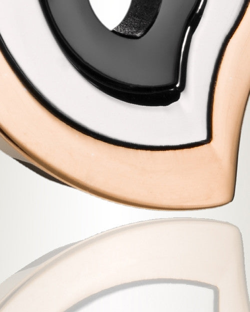 Rose Gold and Black Sincere Heart Urn Pendant