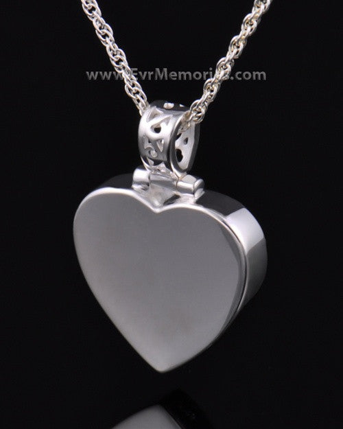 Sterling Silver Grand Heart Memorial Locket