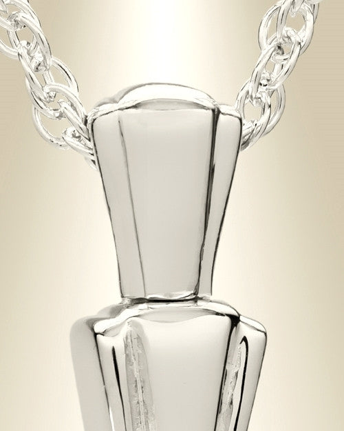 14K White Gold Antique Wrapped Cross Ashes Jewelry