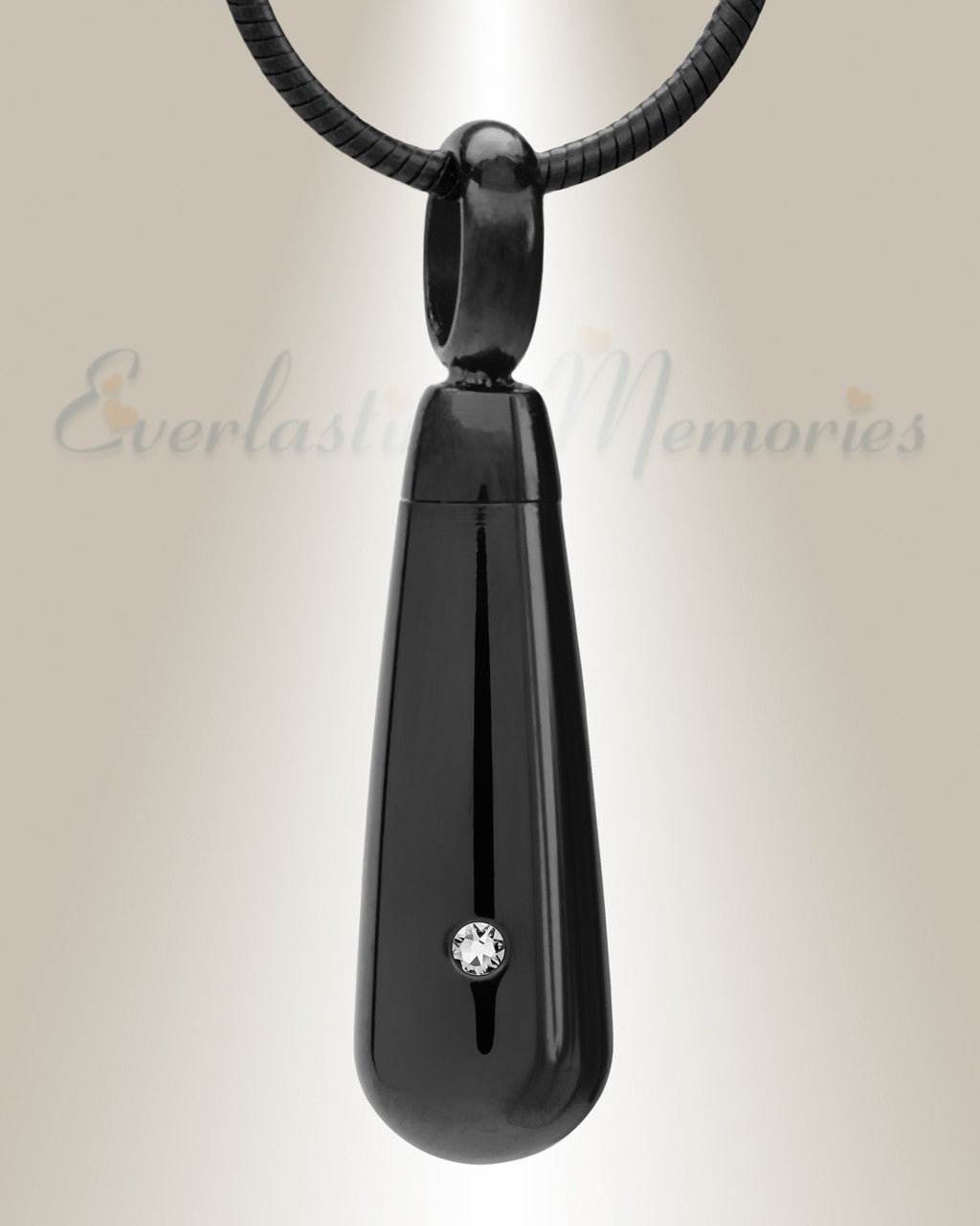 Black Stetson Cylinder Cremation Jewelry
