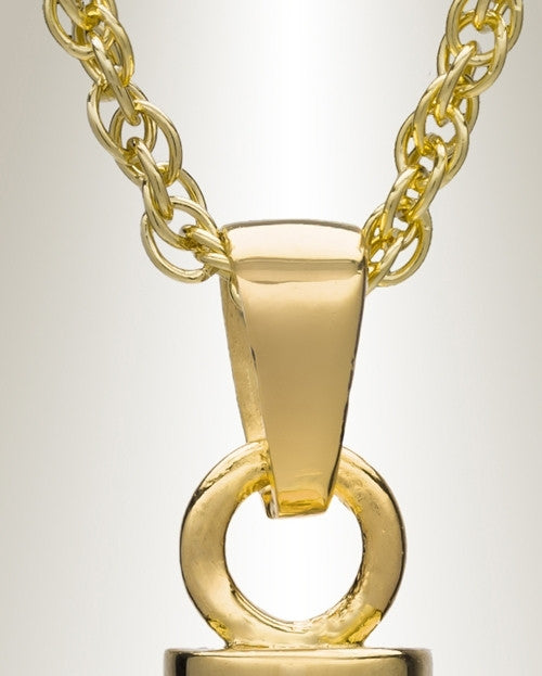 14K Gold Plated Filigree Love Heart Cremation Keepsake