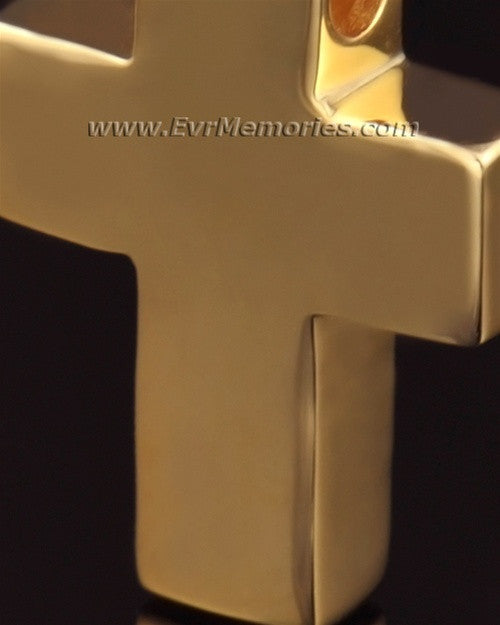 Sliding Cross 14k Gold Memorial Locket