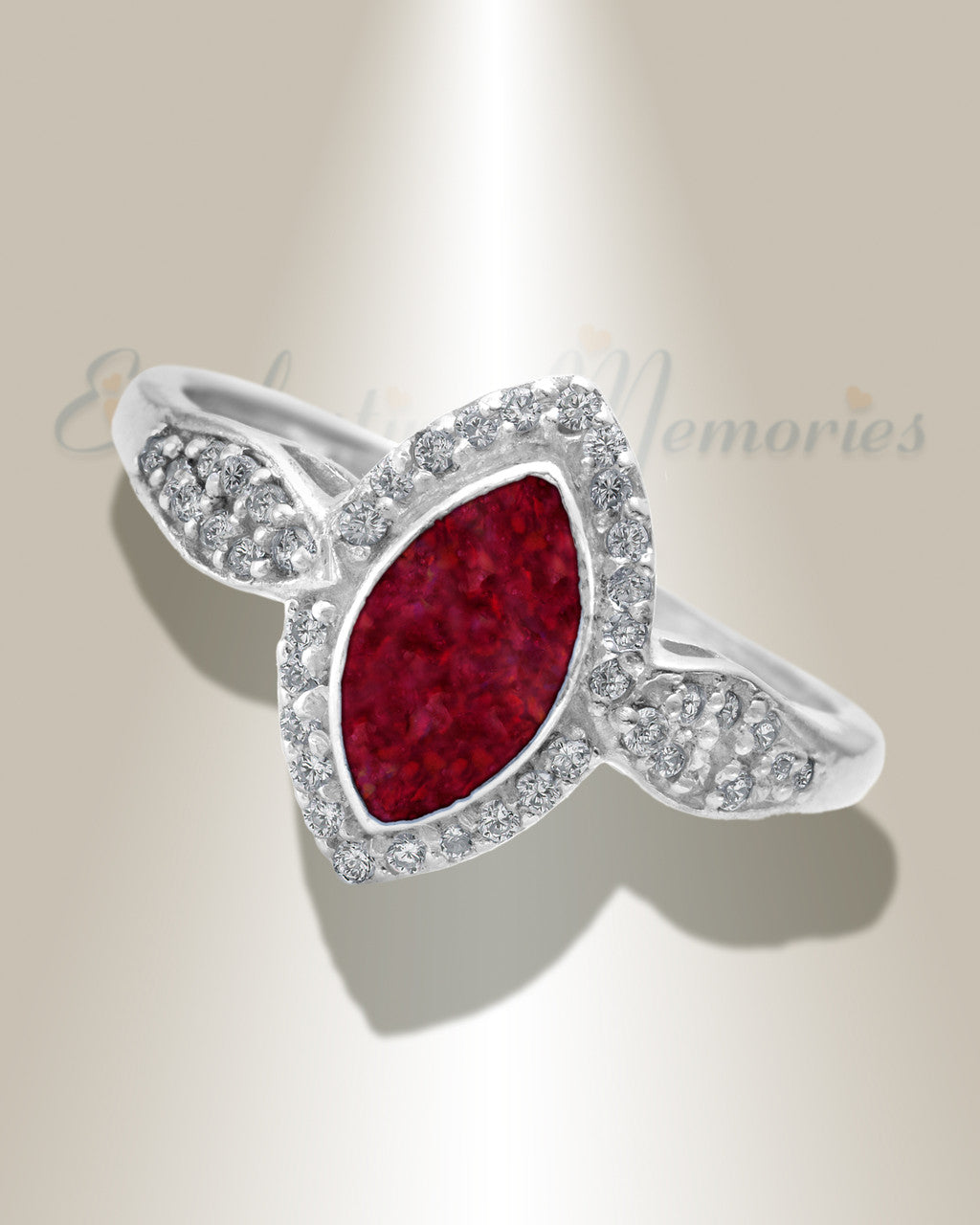Women's Sterling Silver Sanctuary Ash Ring with Scarlet Pearl Opal
