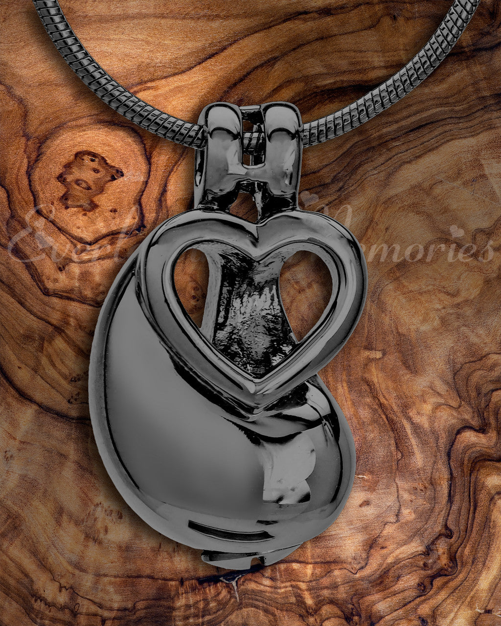 Black Hand in Hand Memorial Jewelry