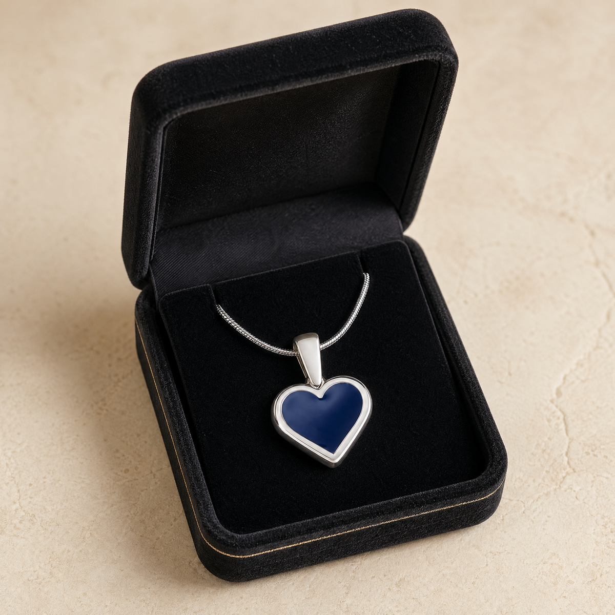 Silver Ocean Heart Ash Resin Jewelry