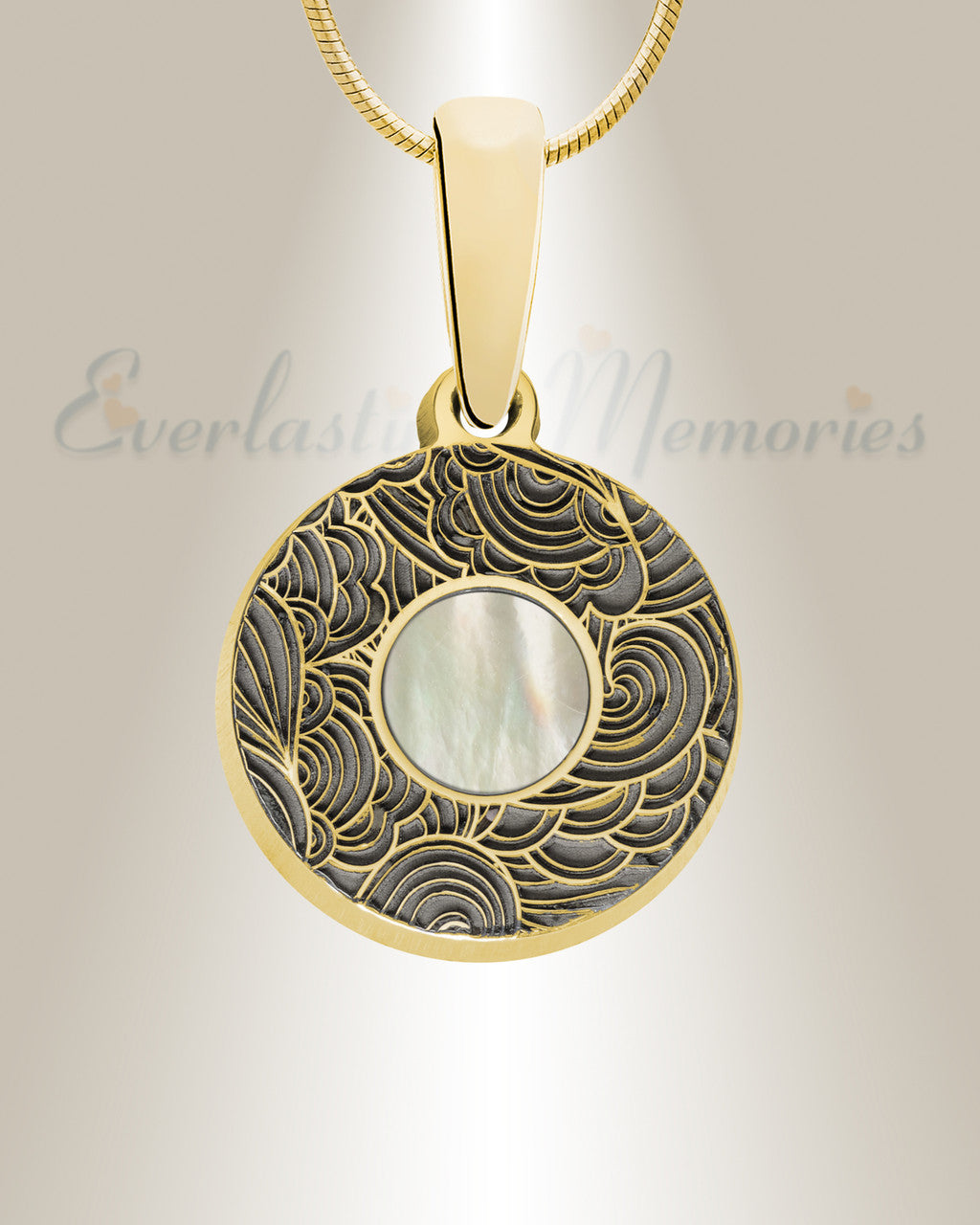 Knowing Round Gold Plated Ash Resin Jewelry