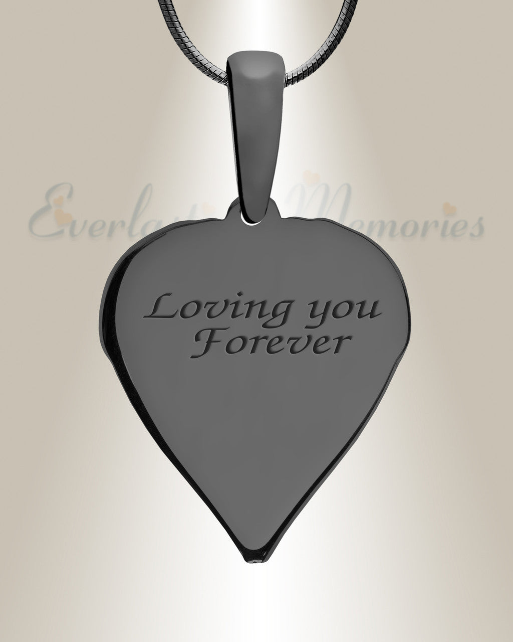 Paradise Black Finish Heart with Scarlet Pearl Opal Ash Resin Jewelry