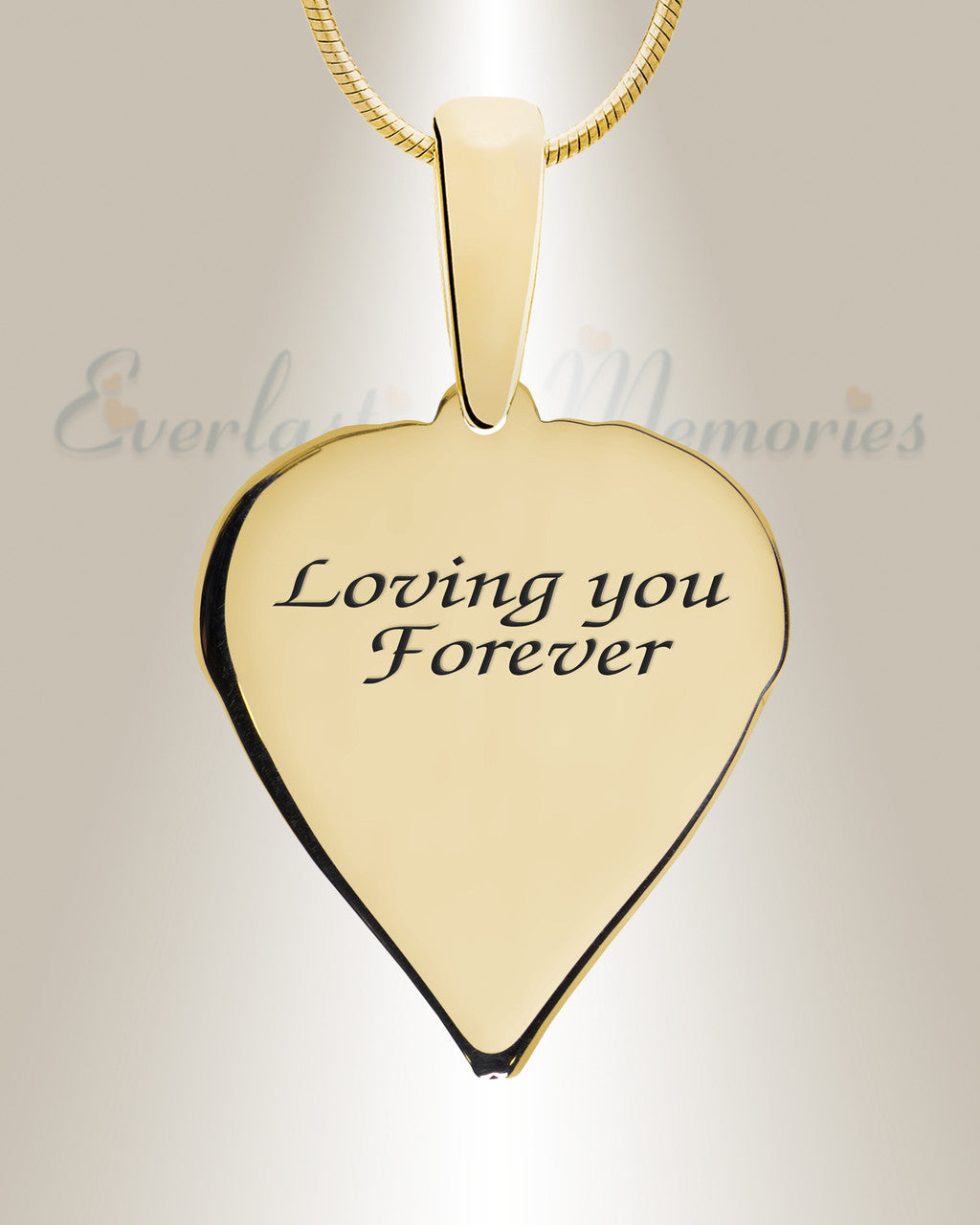 Solid 14K Gold Paradise Heart Ash Resin Jewelry