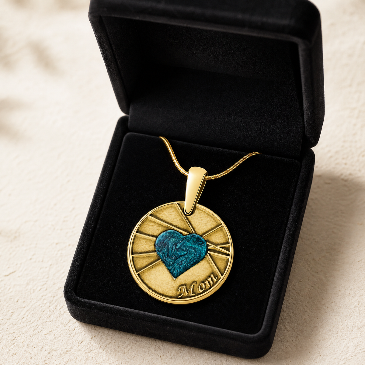 Enlightened Round Gold Plated with Vert Ash Resin Jewelry