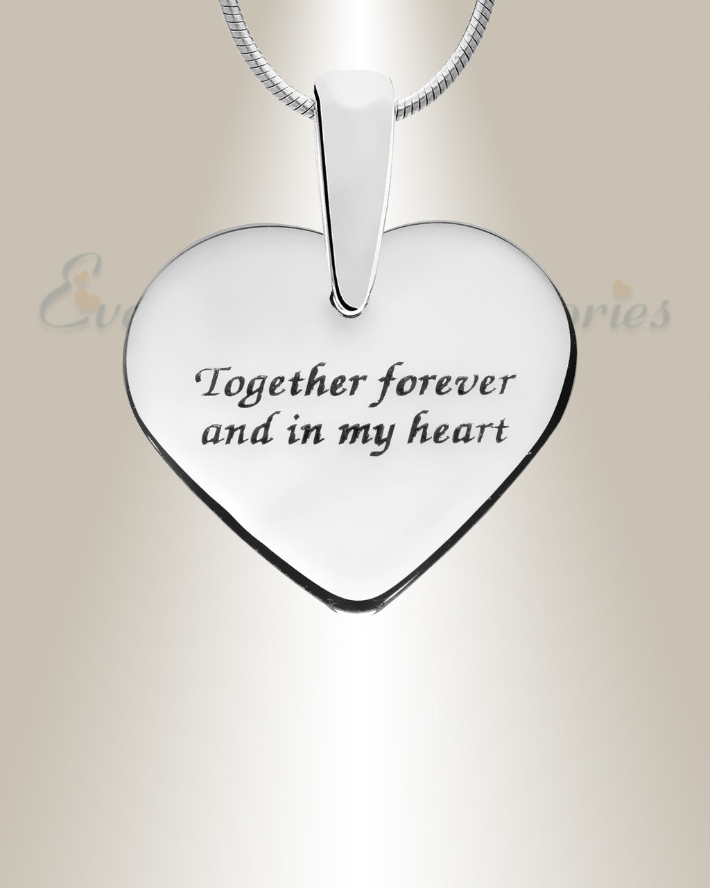 Lined Heart Sterling Silver Ash Resin Jewelry
