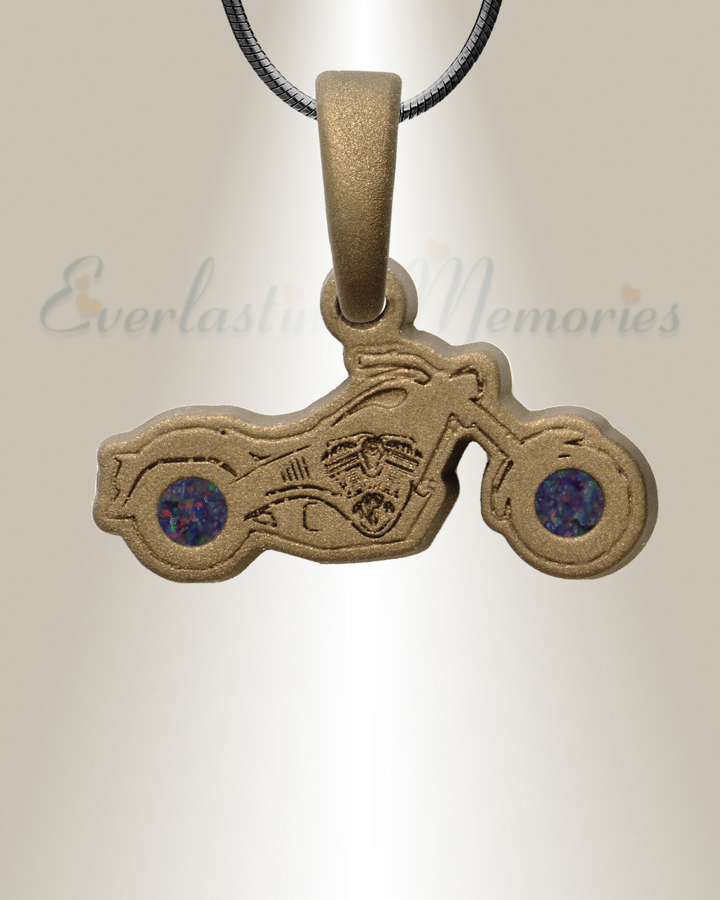 Riding Along Bronze Finish with Black Flame Opal Ash Resin Jewelry