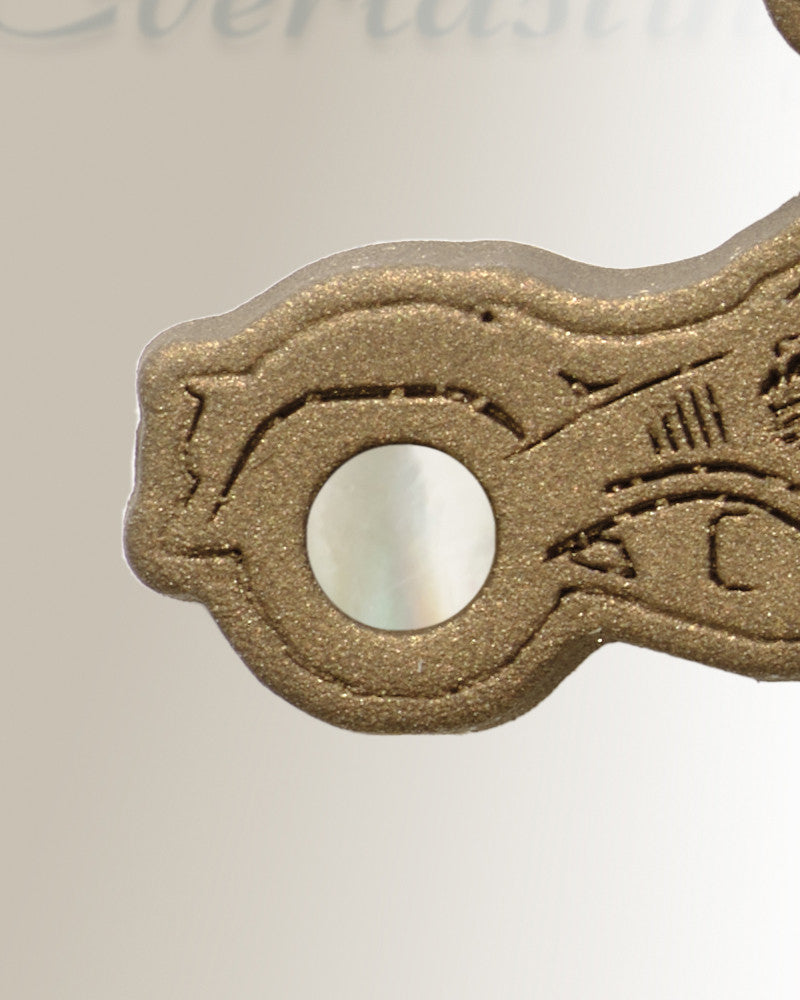 Riding Along Bronze Finish with Cream Ash Resin Jewelry
