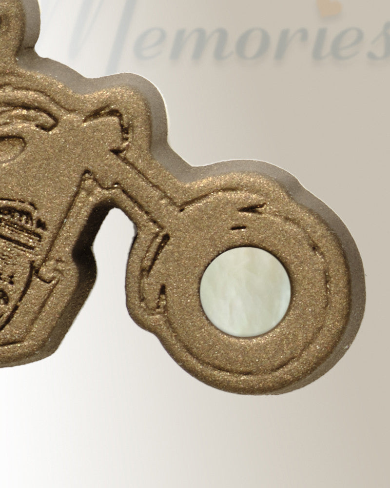 Riding Along Bronze Finish with Cream Ash Resin Jewelry