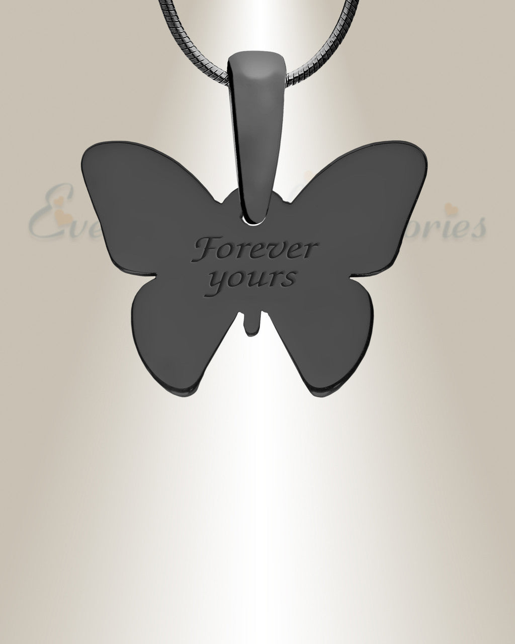 Lovable Butterfly Black Finish with Crimson Resin Ash Resin Jewelry