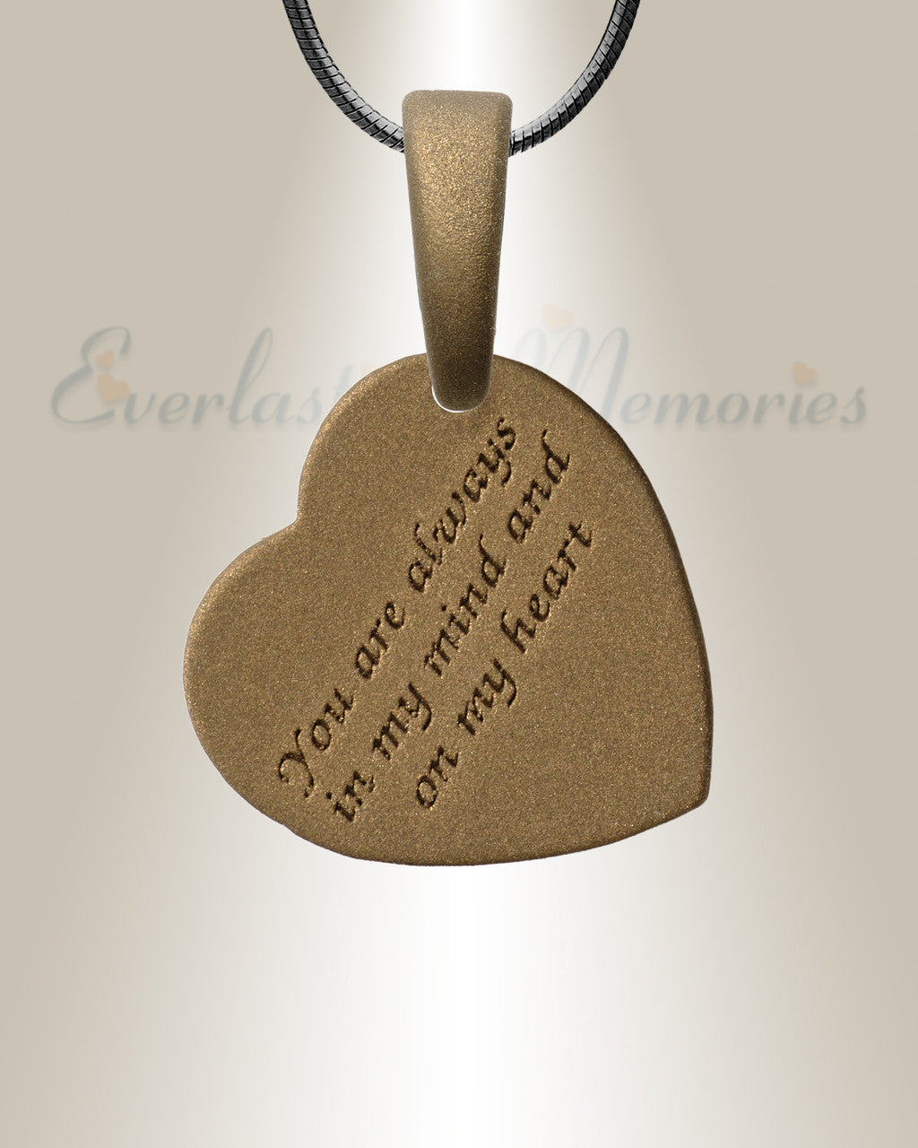 Two Of A Kind Heart Bronze Finish with Crushed Cream Opal Ash Resin Jewelry