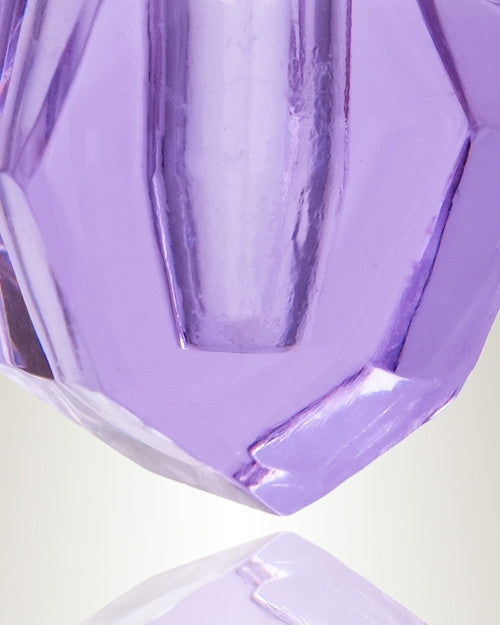 Glass Locket Violet Graceful Teardrop Jewelry Urn