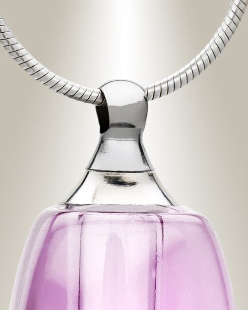 Glass Locket Pink Evermore Cremation Jewelry