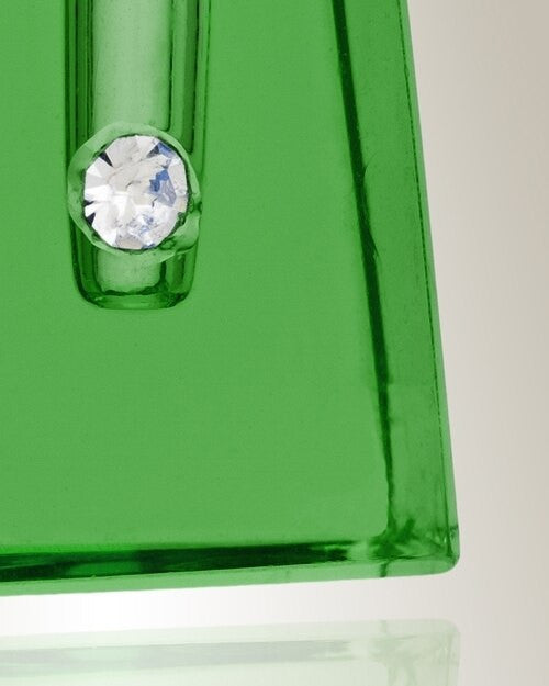 Glass Locket Emerald Tribute Keepsake Pendant