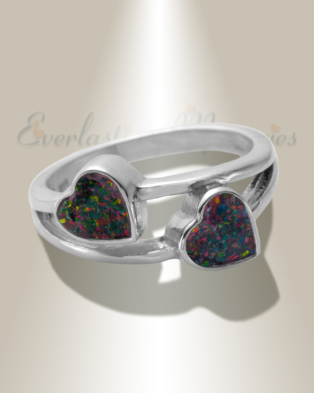 Women's Sterling Silver Thornley Ash Ring with Black Flame Opal