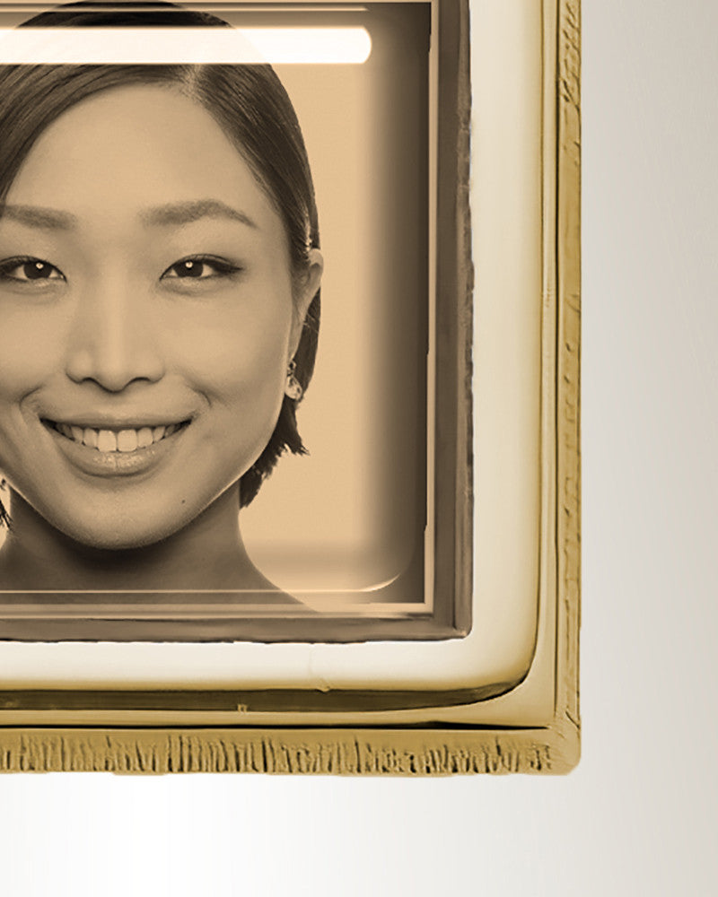 Square 14K Gold Picture Pendant