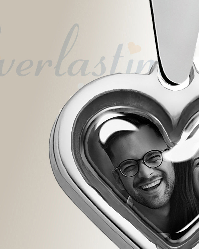 Simple Heart Sterling Silver Picture Pendant
