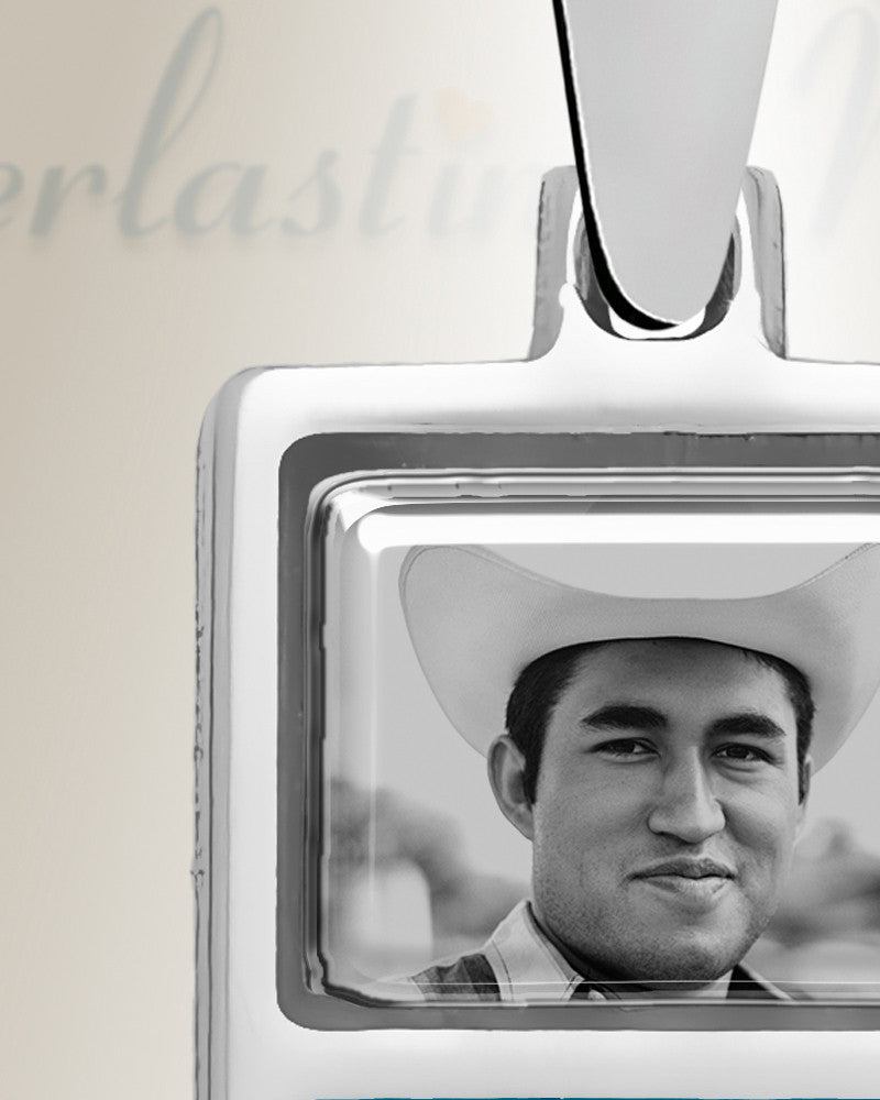Rectangle Sterling Silver Picture Pendant With Oxford Ashes