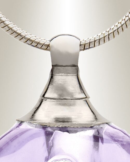 Glass Locket Violet Stability Remembrance Jewelry