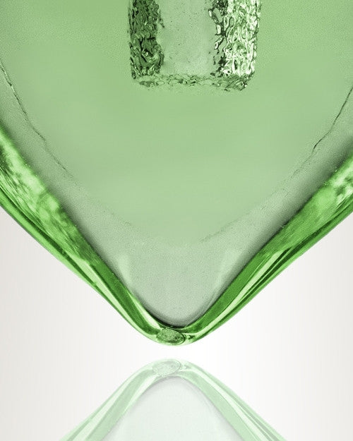 Glass Locket Green Hearts Cremation Jewelry
