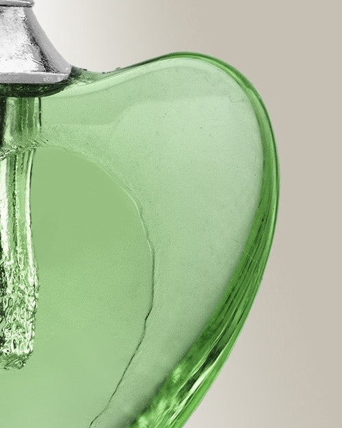 Glass Locket Green Hearts Cremation Jewelry