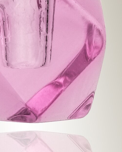 Glass Locket Pink Cubix Cremation Jewelry