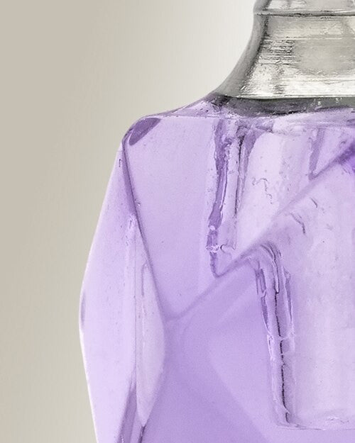Glass Locket Violet Cubix Cremation Jewelry