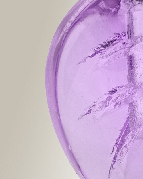 Glass Locket Violet Leaf Cremation Jewelry