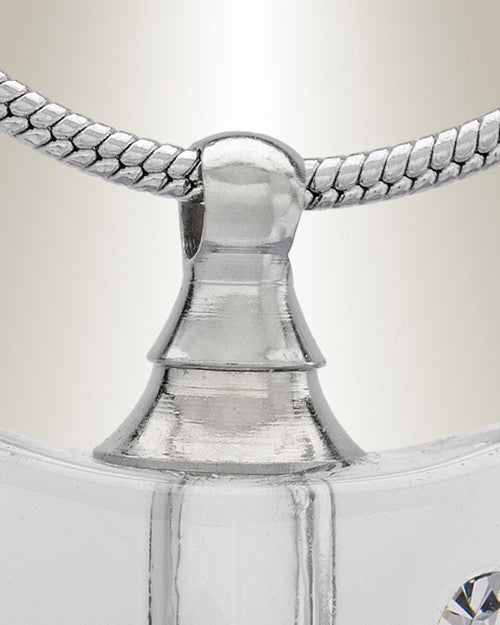Glass Locket Clear Heartfelt Cremation Jewelry